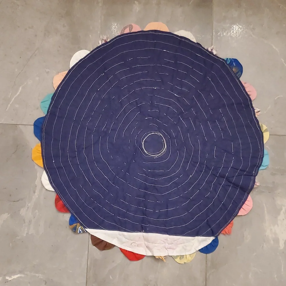 🌈Handmade Recycled Floor Bath Mat🌈Rainbow Rug🌈Circular🌈Small 24
